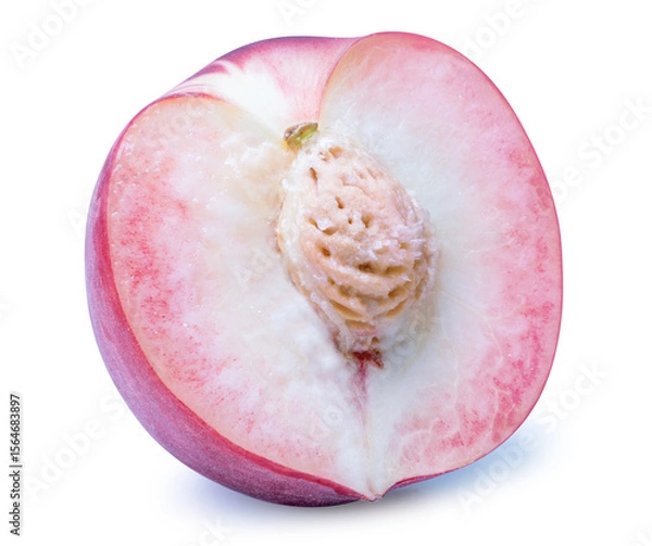 Obraz Hakuho pink Peach on white background, Peach premium fruit isolate on white with clipping path.