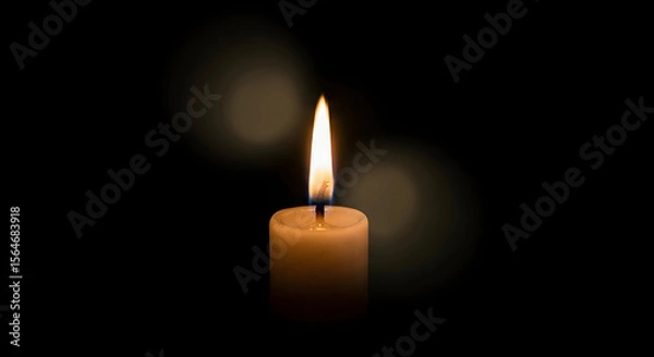 Obraz Burning candle in the dark background