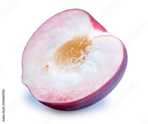 Obraz Hakuho pink Peach on white background, Peach premium fruit isolate on white with clipping path.
