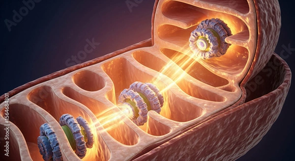 Obraz Inner Mitochondria Under Laser Light