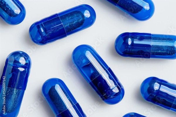 Obraz Blue Capsules with Glitter Effect
