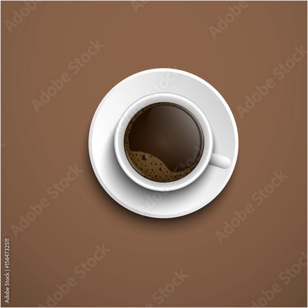 Fototapeta Modern Coffee Shop Logo Template with Circular Coffee Icon Frame – Minimal Line Art Vector for Cafe Branding, Menu Design, and Packaging