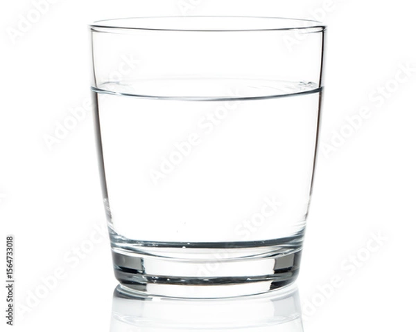Obraz A clear glass of water isolated on transparent background