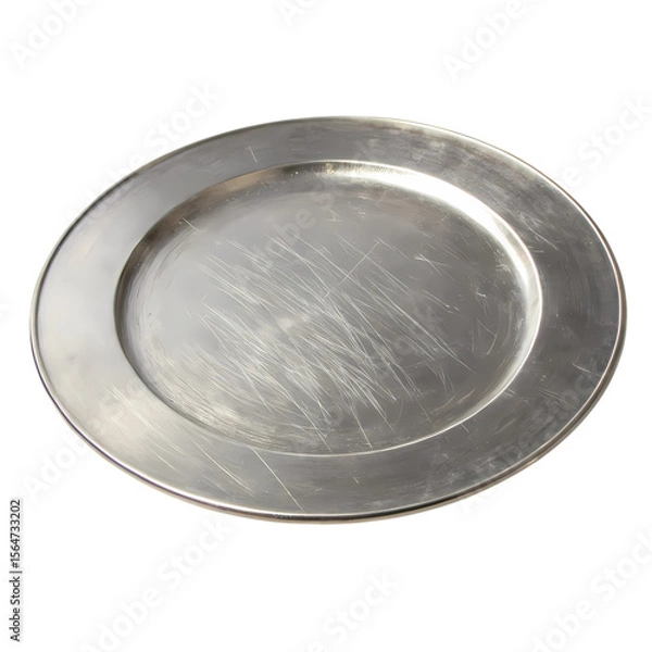 Obraz Elegant Silver Charger Plate: Table Decor, Wedding, Event, Dinnerware