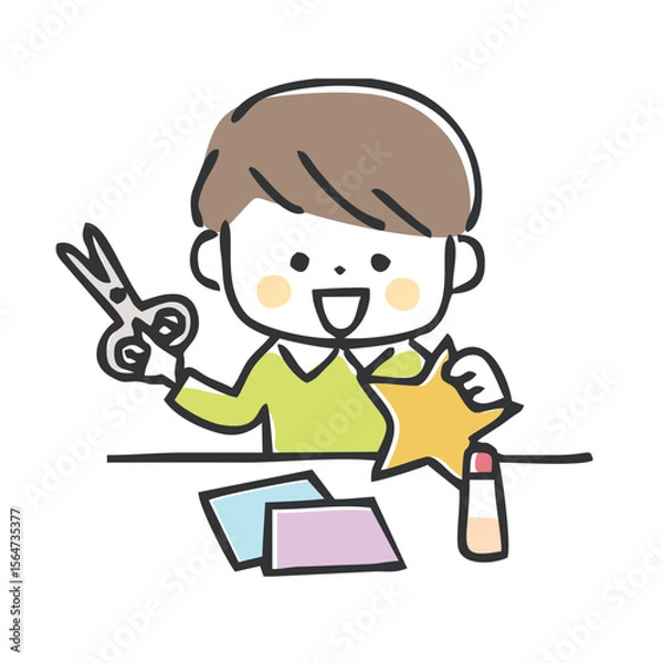 Fototapeta 工作をする男の子