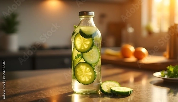Obraz Detox Water with Cucumber