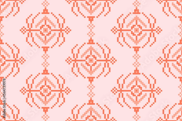 Fototapeta Seamless square pixel pattern, seamless pattern illustration