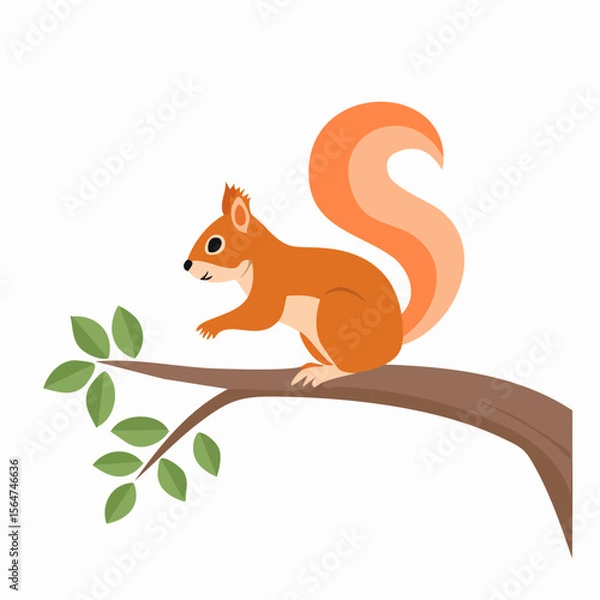 Obraz squirrel on the branch