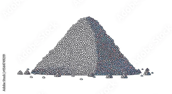 Fototapeta Pile of Gravel Small Rocks Construction Material Texture