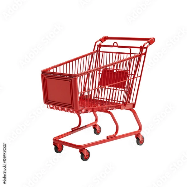 Obraz red shopping cart