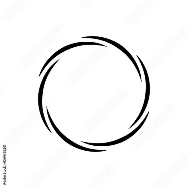 Fototapeta Swirling Vortex of Infinite Motion black swirling lines circle design