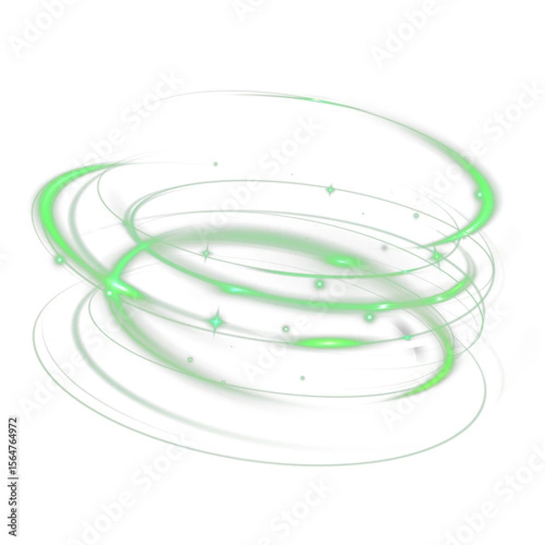 Obraz PNG Glowing Green Light Swirl	tornado