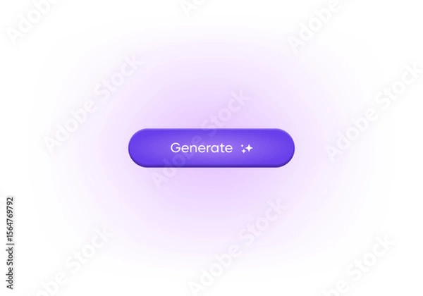 Fototapeta Gradient Generate Button Neon CTA Shape Rounded Purple Glowing Text Button for UI UX App Web Interface Modern Digital Element Futuristic Light Glow Design Click Element for Website or App