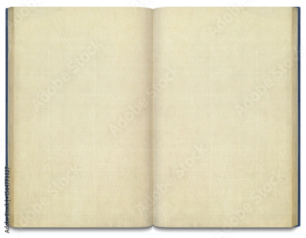 Fototapeta 古い時代の和綴じ青本、四つ目綴じの見開き冊子