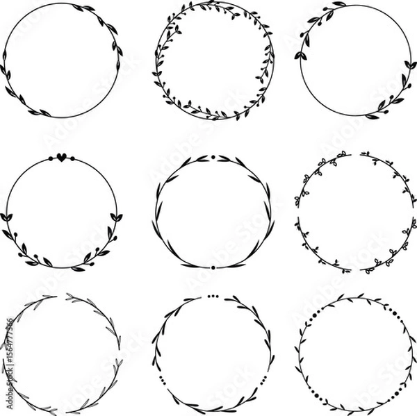 Obraz Circle Wreath Frame for Decoration