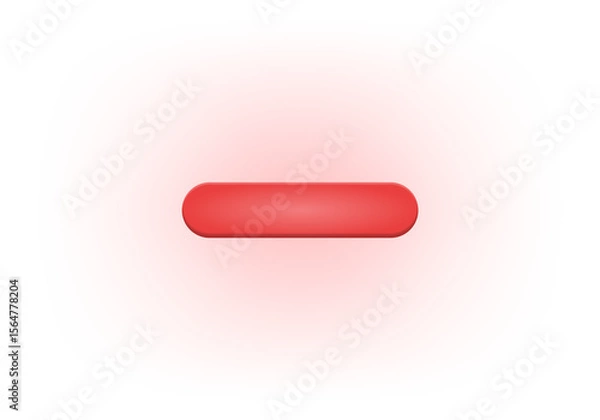 Fototapeta Gradient Blank Web Button Neon Red Shape Rounded CTA Button Frame for Websites and Apps UI UX Glowing Design Element Hover Effect for Interface Clickable Modern Light Button Style
