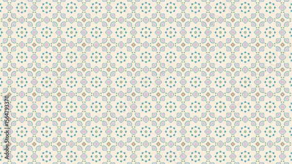 Fototapeta Premium Seamless premium and abstract floral pattern. Perfect for textile design, screensavers, covers, cards, invitations and posters.