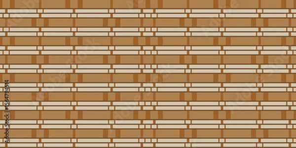 Fototapeta Seamless wooden tile pattern with rectangle in warm brown and beige tones, ideal for backgrounds, wallpapers, and decorative surfaces.