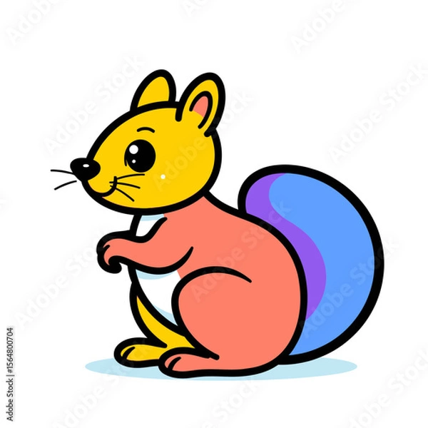 Fototapeta Vector Minimalist Geometric SVG Icon Set with Abstract Shapes and Flat Design Style in Bright Colors