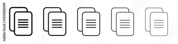 Obraz Copy icon thin line outline set or collection