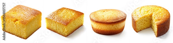 Obraz Cornbread with a golden crispy crust and a soft moist