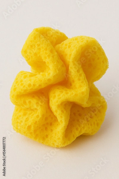 Fototapeta crumpled sponge isolated on white 