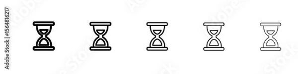 Obraz Sand clock icon thin line outline set or collection