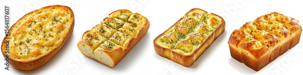 Obraz Garlic butter bread loaf with a golden crispy crust