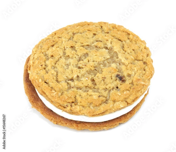 Fototapeta Oatmeal creme cookie