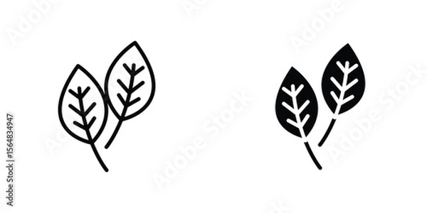 Fototapeta Basil icon Simple vector illustration for graphic and web design.