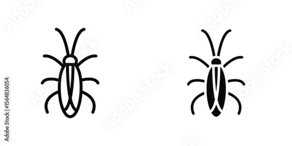 Fototapeta Cockroach icon Simple vector illustration for graphic and web design.