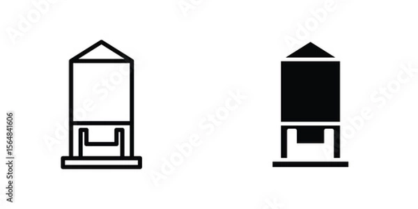 Fototapeta Silo icon Simple vector illustration for graphic and web design.