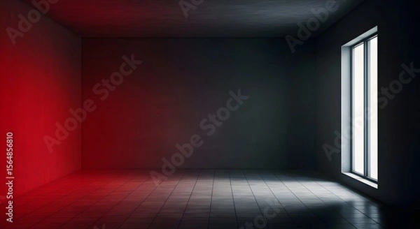 Fototapeta Background for presentations, mood setting, abstract concept, photography backdrop, psychological themes, suspense, solitude.