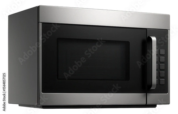 Obraz Built-in microwave with a compact design for a studio apartment, offering essential functionality.