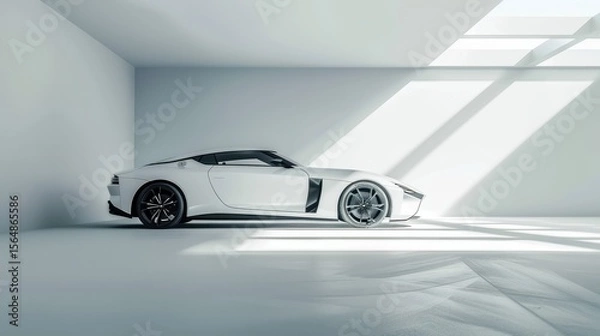 Obraz Modern Car Design with Sleek Body and Automotive Detail