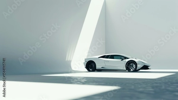 Obraz Modern Car Design with Sleek Body and Automotive Detail