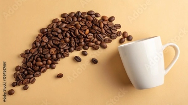 Obraz Abundance of Aroma: Coffee Beans Overflowing