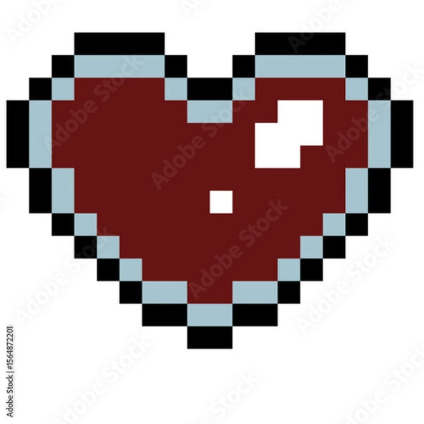 Obraz pixel heart