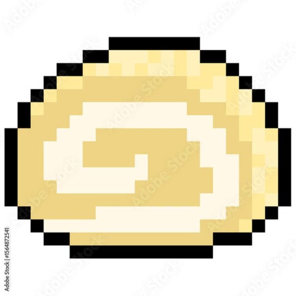 Obraz Pixel Vanilla Roll Cake 