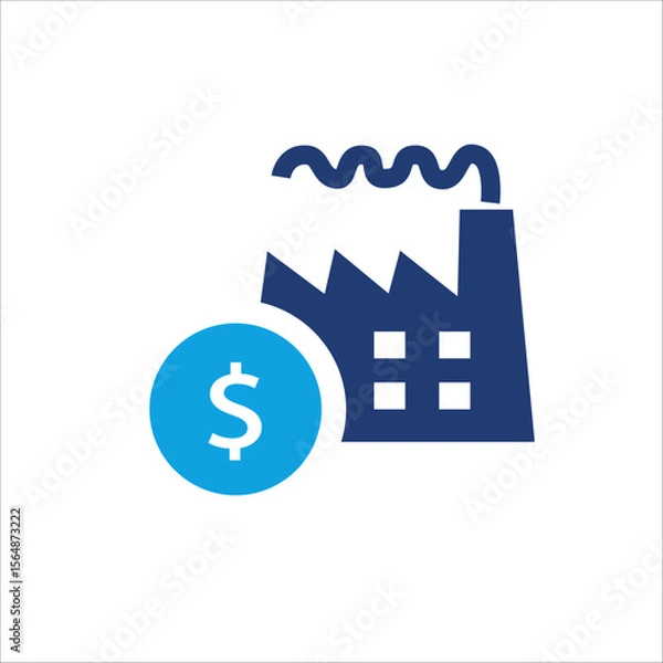 Fototapeta Business and commerce UI elements for web, app, banner, and print design. Blue financial and shopping icons with dollar signs, price tags, discounts, charts, invoices, and calculators.