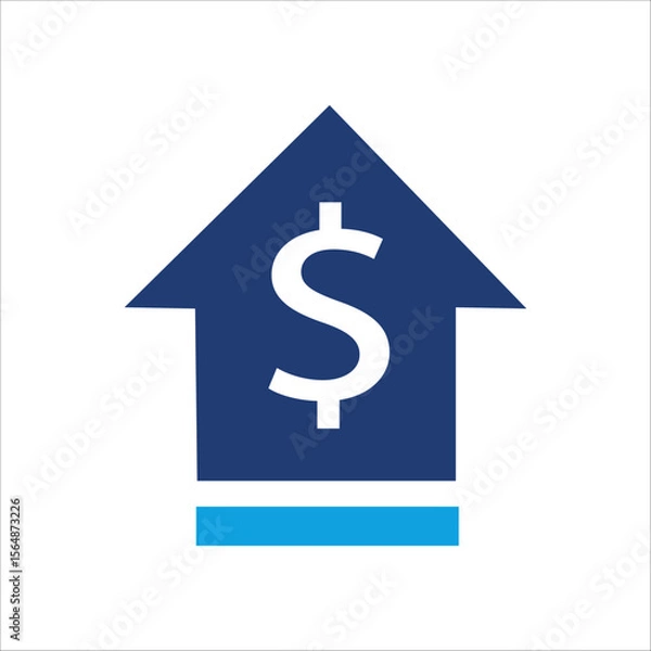 Fototapeta Business and commerce UI elements for web, app, banner, and print design. Blue financial and shopping icons with dollar signs, price tags, discounts, charts, invoices, and calculators.