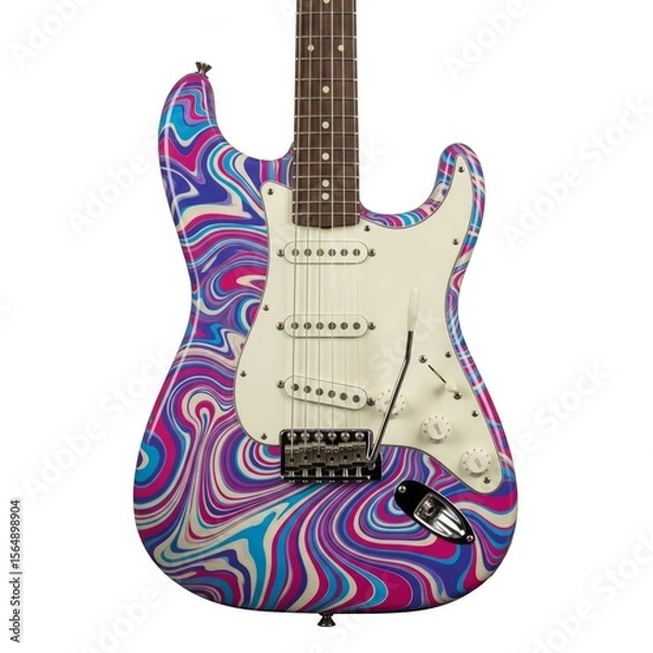 Obraz Psychedelic Swirl Guitar