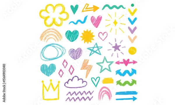 Obraz crayon pencil vector