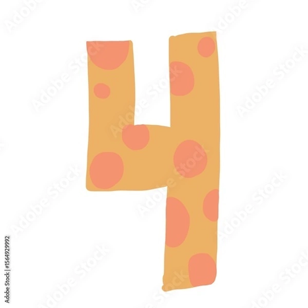 Fototapeta numbers made of colorful toy
