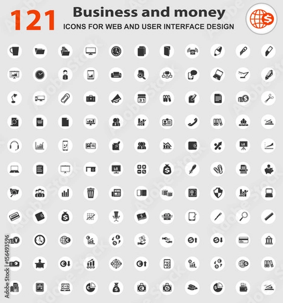 Obraz business icon set