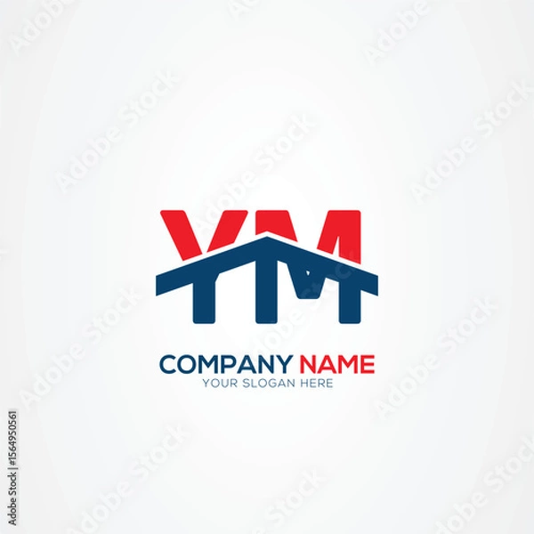 Fototapeta YM MY Creative Modern Letters Logo Design Element