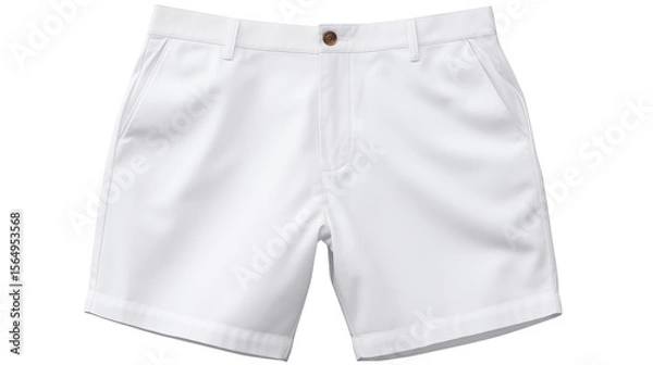 Fototapeta Clean white shorts present a fresh summer style for apparel design and fashion concepts  isolated on transparent background