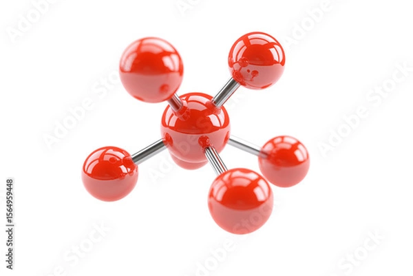 Fototapeta 3D molecular model  isolated on white background