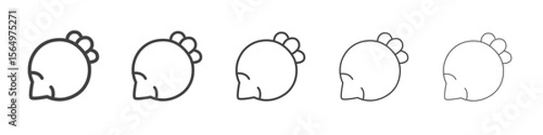 Fototapeta radish icon Line graphics illustration symbol