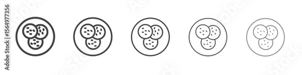 Fototapeta shaobing icon Line graphics illustration symbol